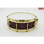 Noble and Cooley Noble & Cooley 4.75x14 Alloy Classic Snare Drum - "Burgundy Sparkle Lacquer w/Brass Die Cast Hoops & Hardware"