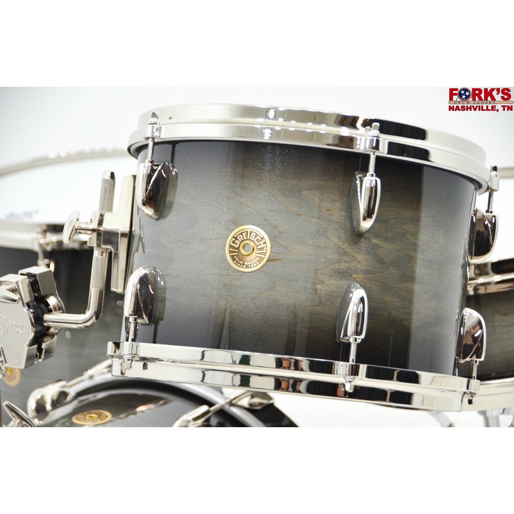 Gretsch Gretsch 140th Anniversary USA 4pc Drum Kit - "Ebony Stardust Gloss Lacquer"