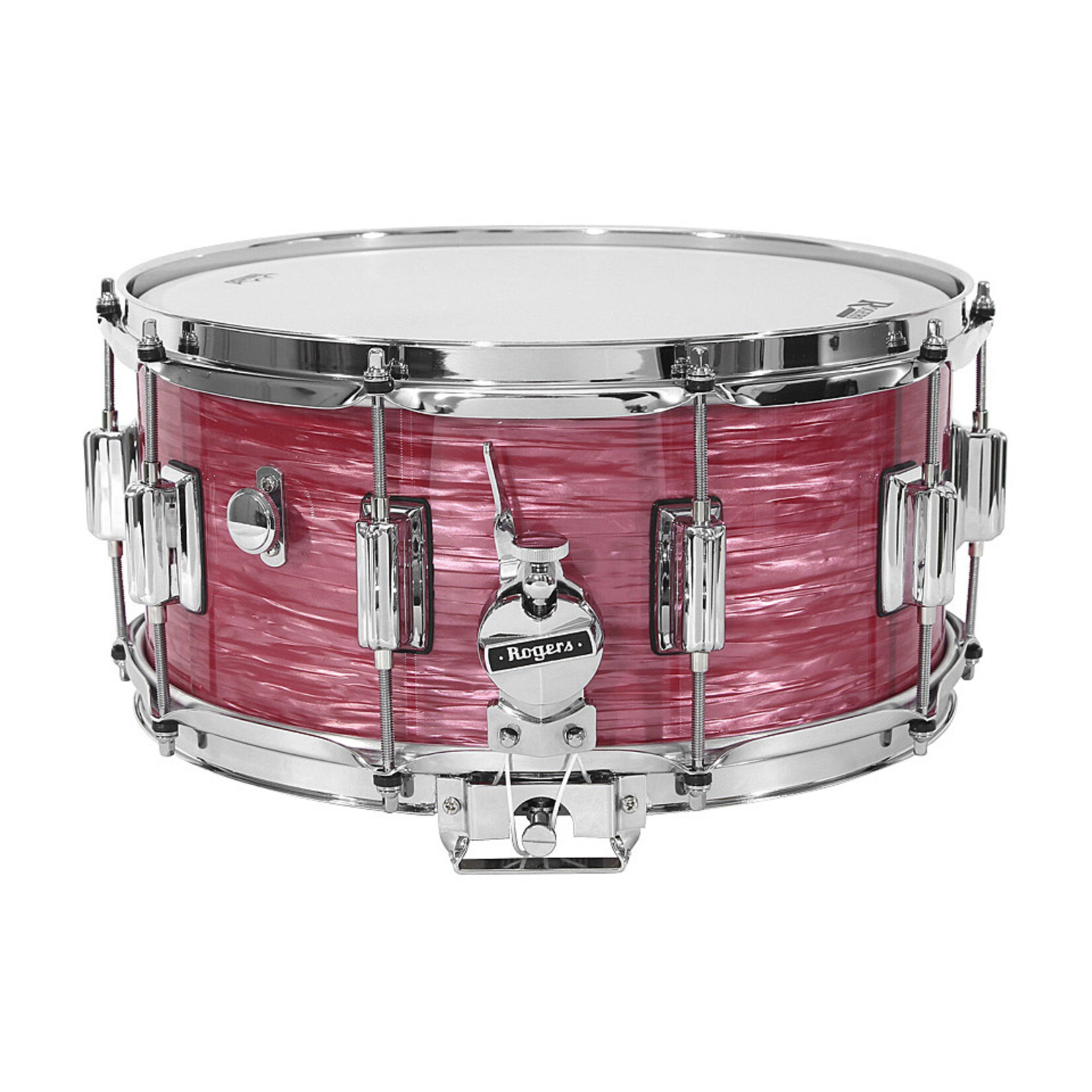 Rogers Rogers Dyna-sonic 6.5x14 Wood Shell Snare Drum  Red Ripple Beavertail