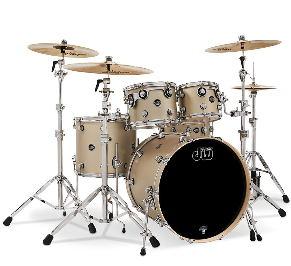 DW Performance 4pc Drum Kit "Gold Mist" Forks Drum Closet