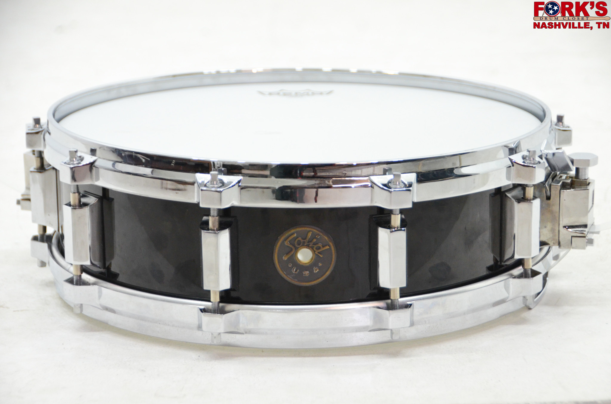 USED Solid 4x14 Brass Snare Drum Forks Drum Closet