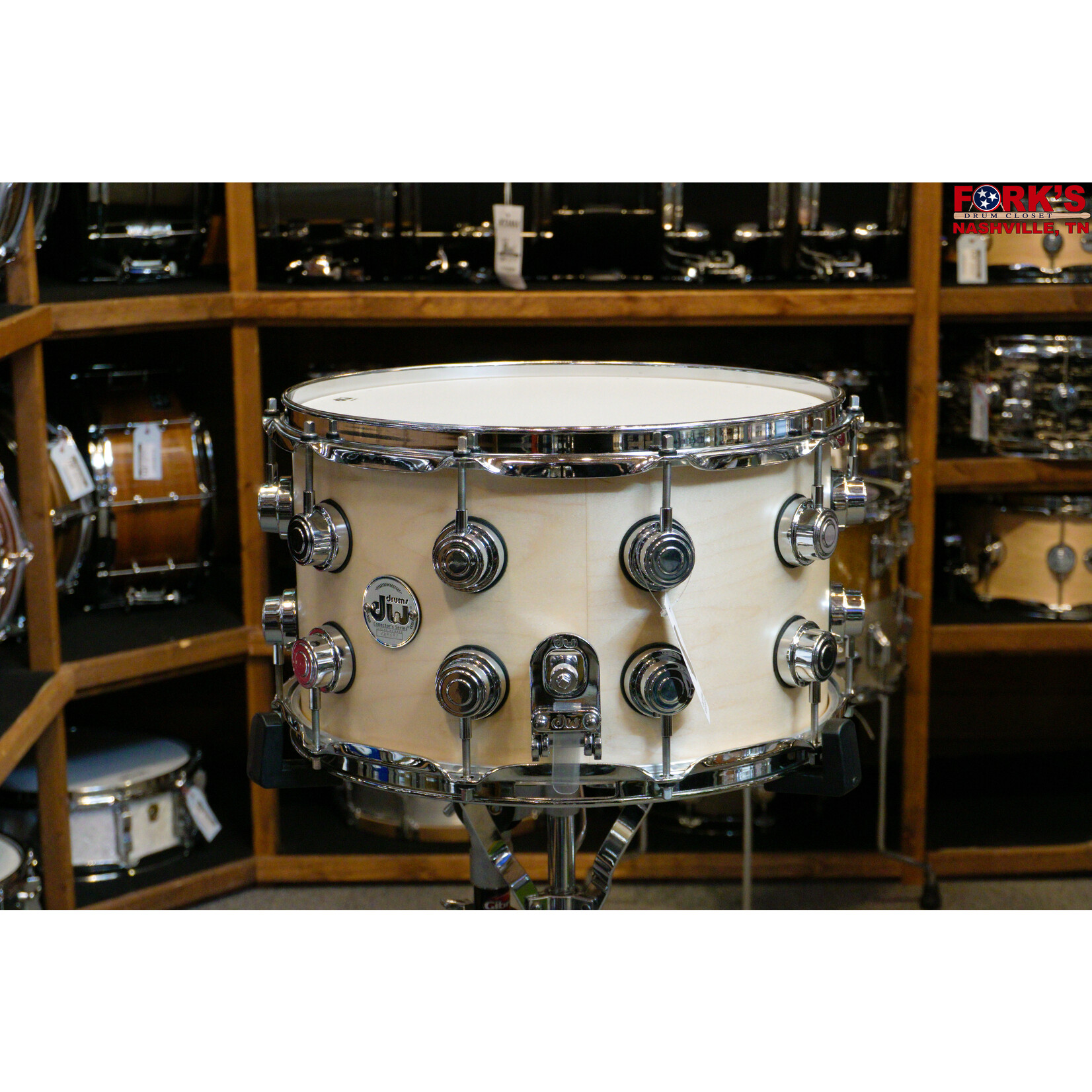 DW DW Collector's Maple 8x14 Snare Drum - "Natural Satin Oil"