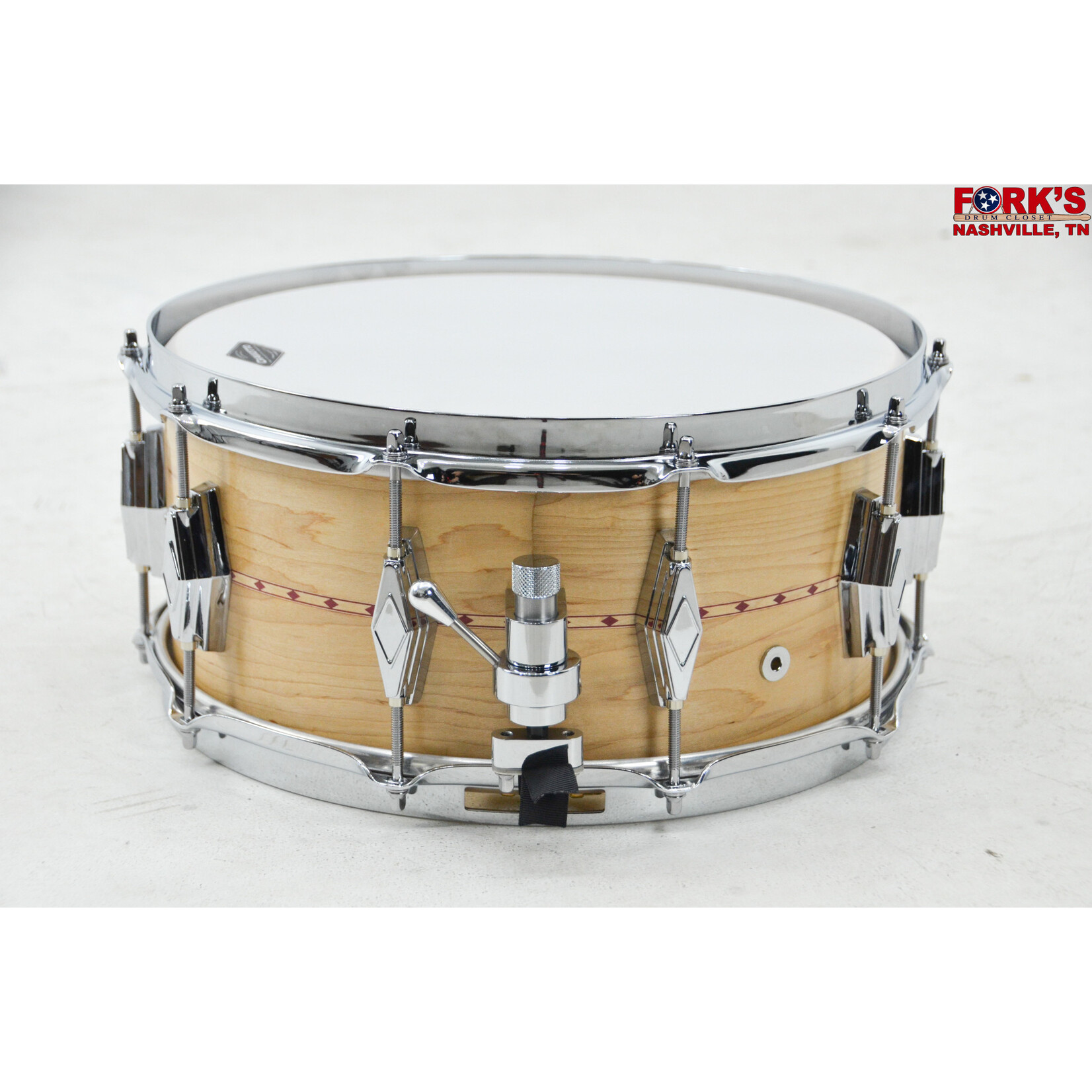 Craviotto Craviotto Builders Choice Private Reserve 6.5x14 Maple w/ Red Inlay Snare Drum