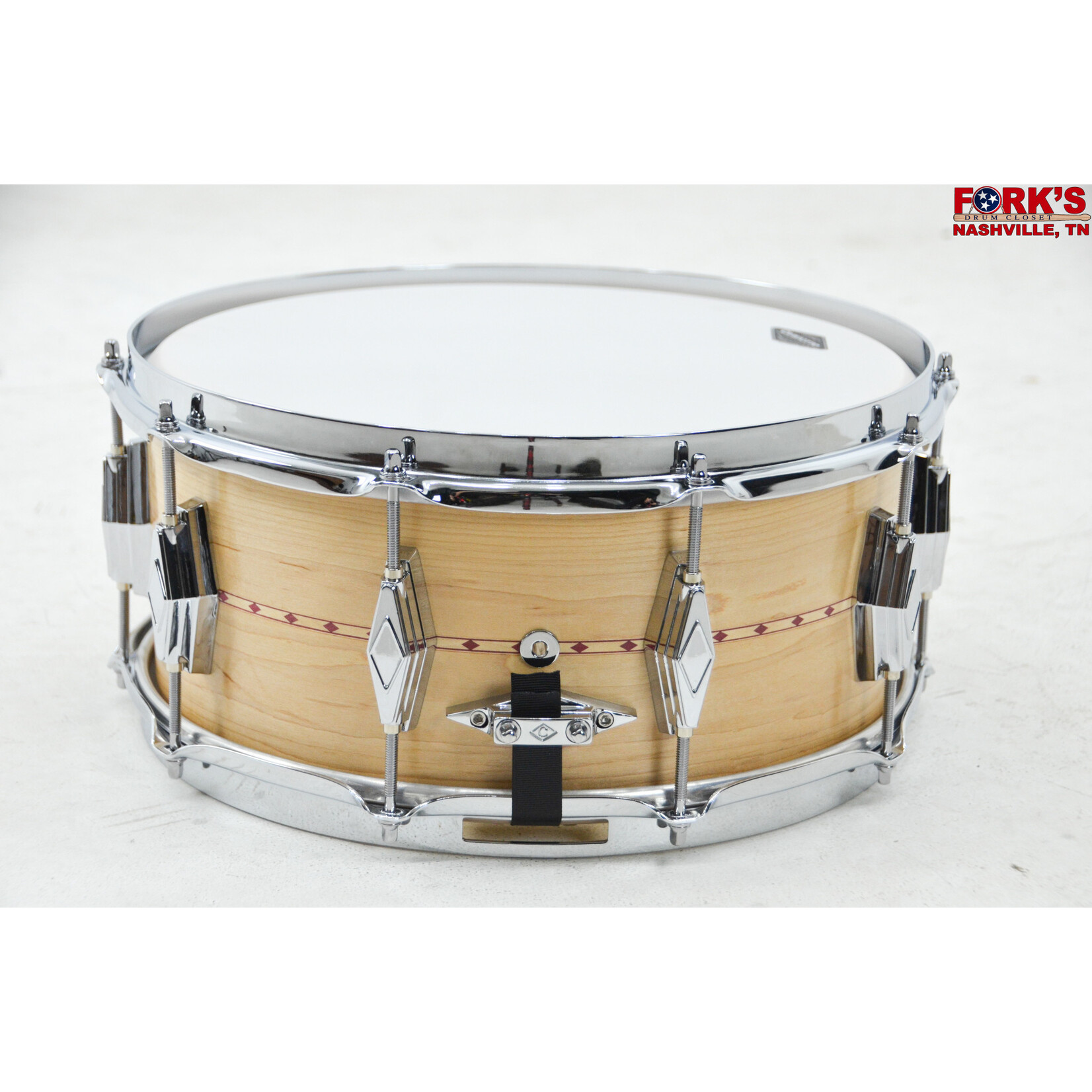 Craviotto Craviotto Builders Choice Private Reserve 6.5x14 Maple w/ Red Inlay Snare Drum