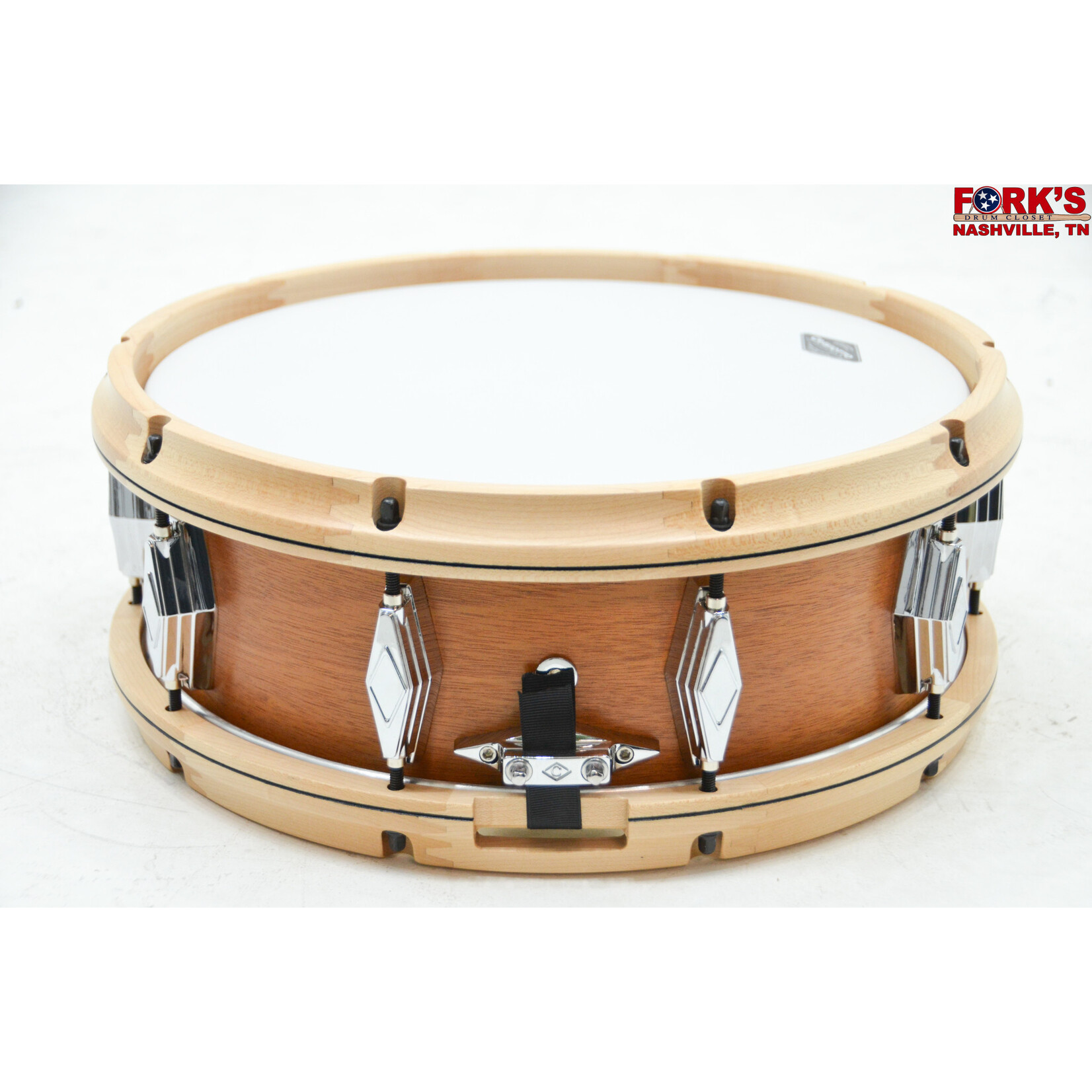Craviotto Craviotto Builders Choice Private Reserve 5x14 Mahogany Snare Drum w/ Wood Hoops