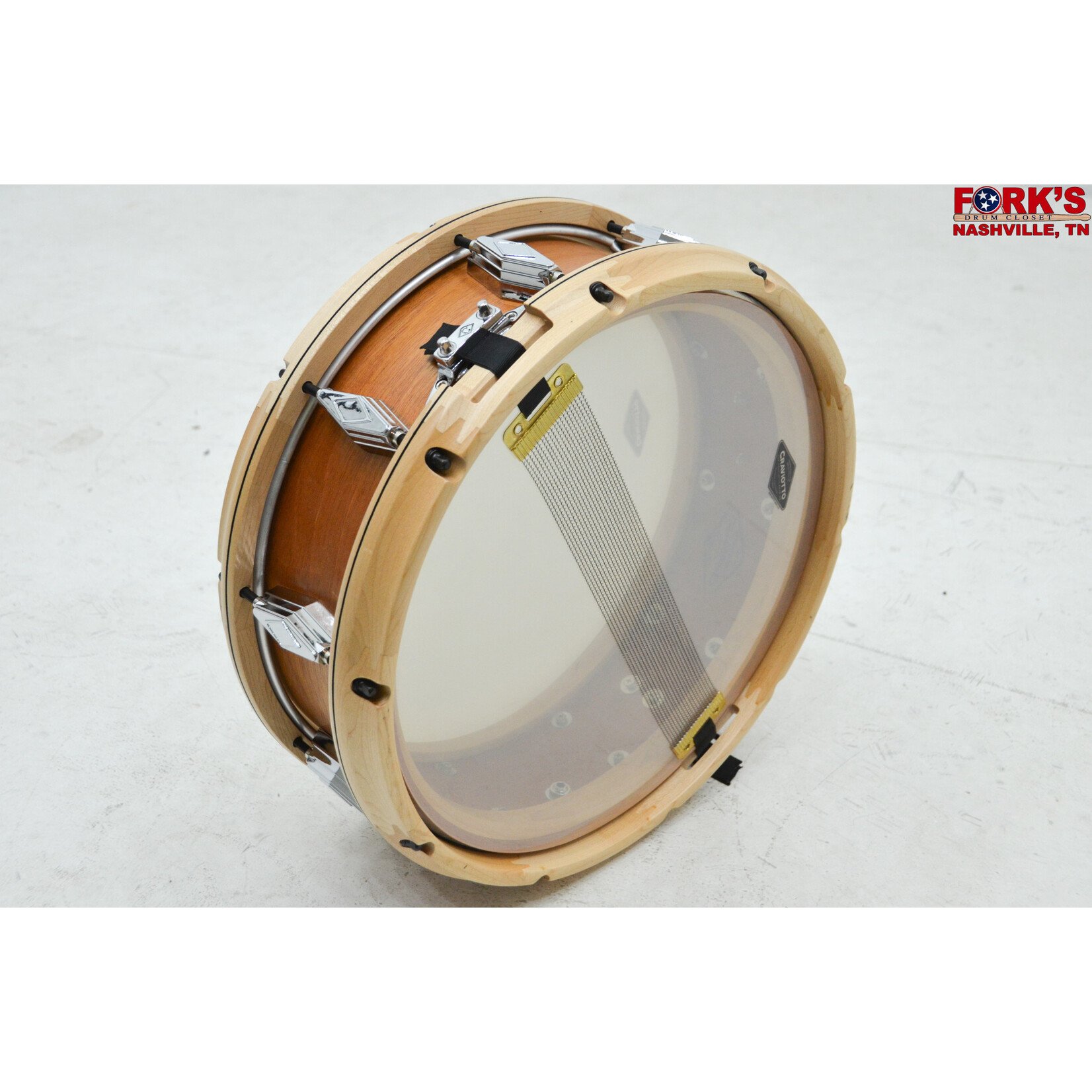 Craviotto Craviotto Builders Choice Private Reserve 5x14 Mahogany Snare Drum w/ Wood Hoops