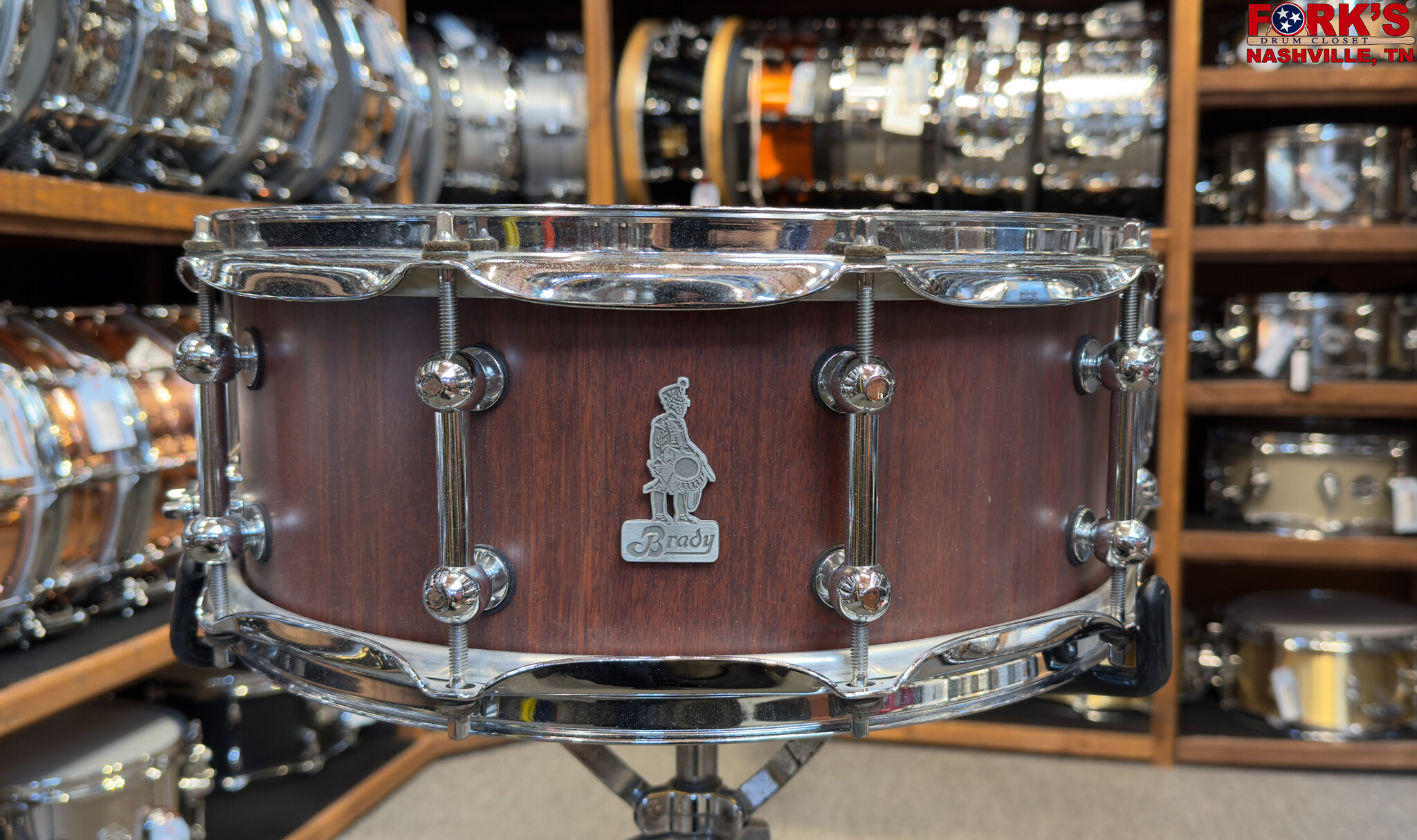 Brady 5.5x14 Jarrah Block Snare Drum - Forks Drum Closet