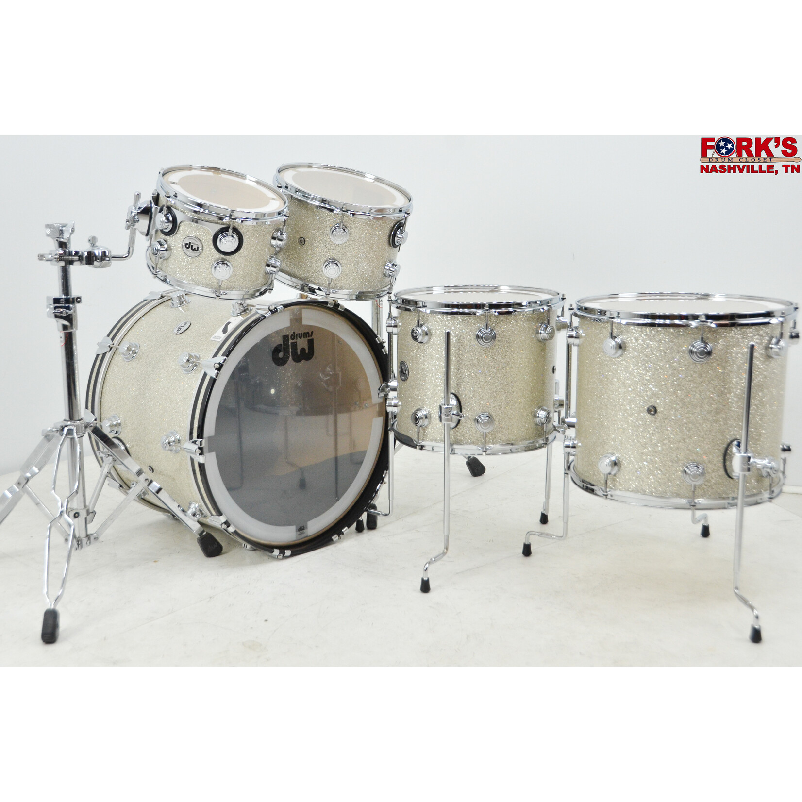 DW DW Collectors Maple SSC 5pc Drum Kit - "Broken Glass Glitter"