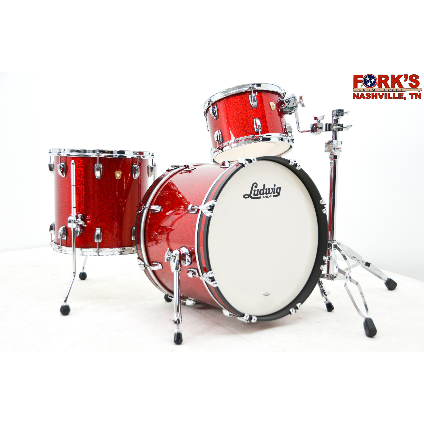 Ludwig Ludwig Classic Maple 3pc Drum Kit - "Red Sparkle"