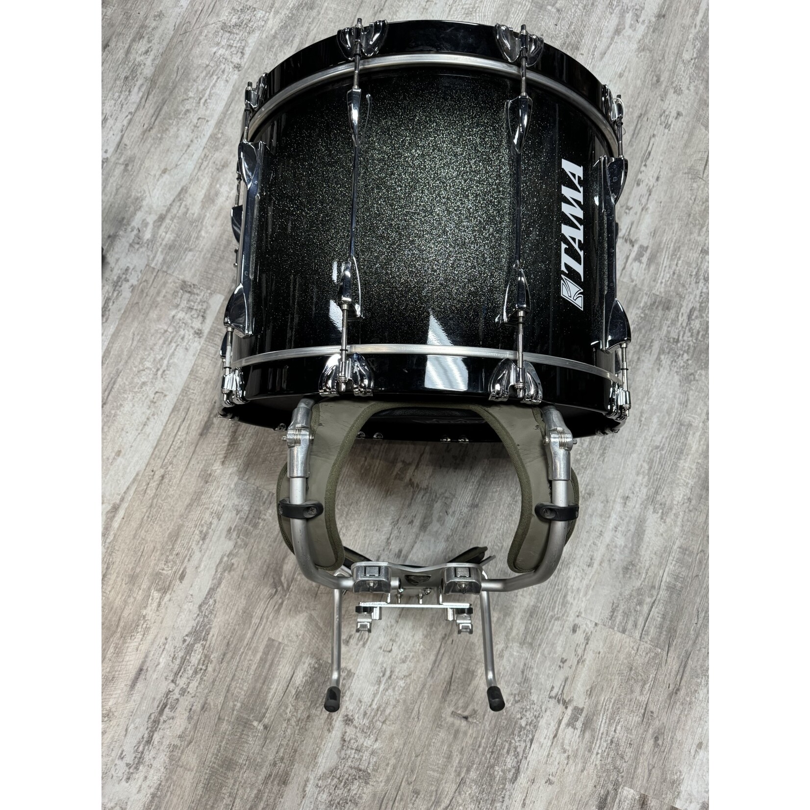 Tama USED Tama 22" Marching Bass Drum (Dark Star Dust Fade) w/ Carrier