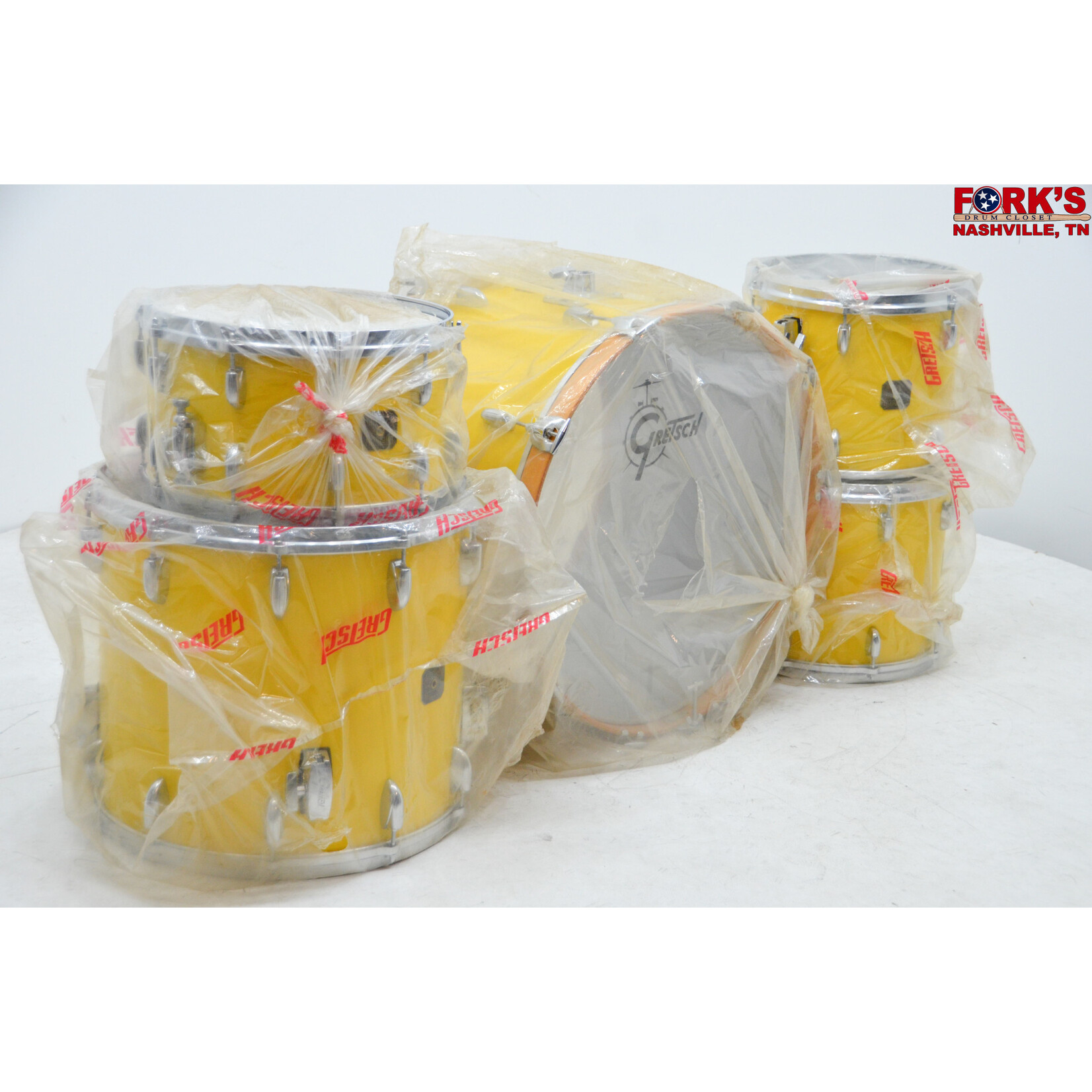 Gretsch (New Old Stock) Gretsch 5pc 1980's Drum Kit - "Yellow Lacquer"