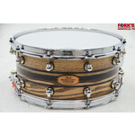 Pearl Pearl Music City Custom 6.5x14 Snare Drum - Solid Ash, Maple Rerings w/ Ebony Inlay