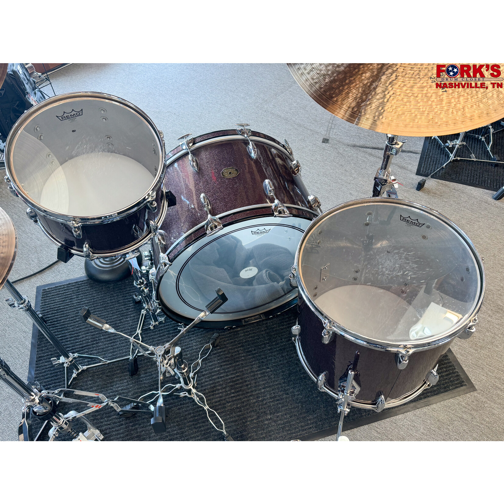 Gretsch Used Gretsch Central 3pc Drum Kit - "Dr. Pepper Sparkle"