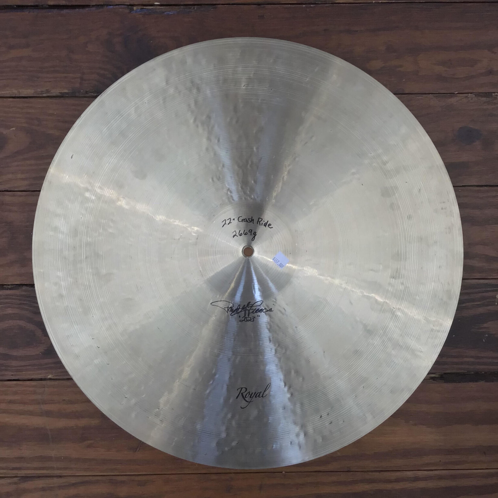 Royal Cymbals Royal Cymbals/Cymbal Craftsman 22" Hand Hammered Crash Ride