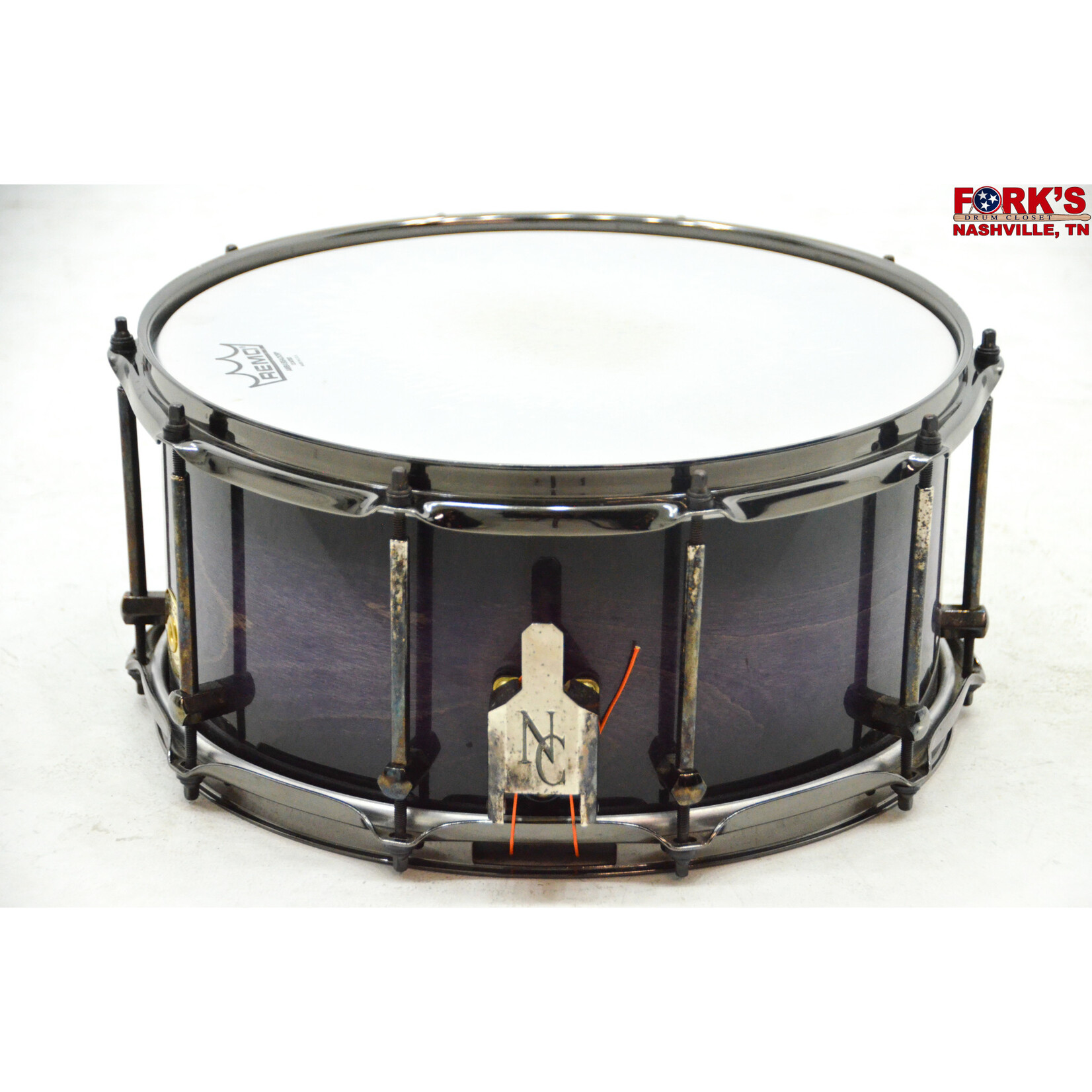 Noble and Cooley USED Noble and Cooley 7x14 Beech Snare Drum - "Purple Burst Lacquer"