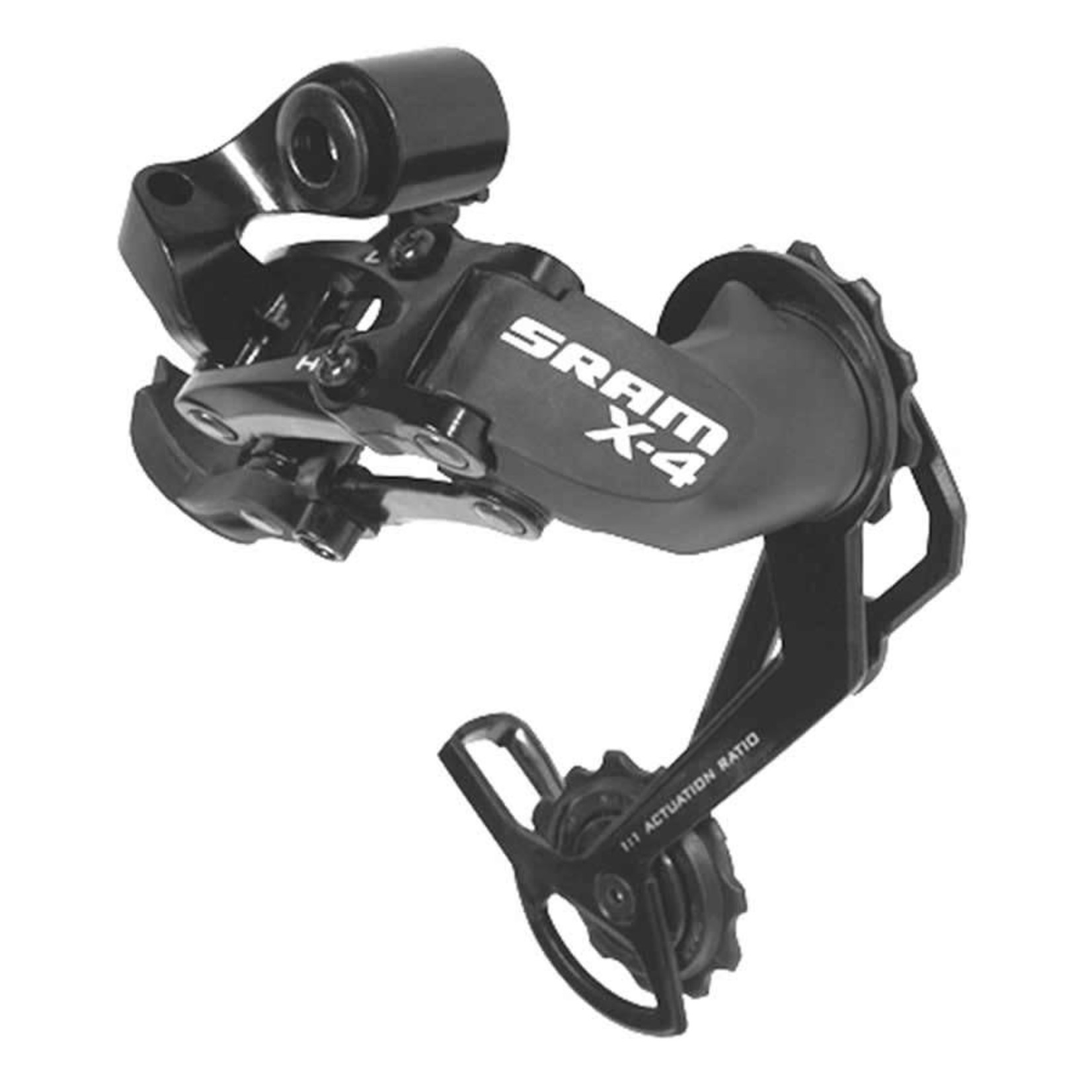 Sram SRAM, X4, Rear derailleur, 9/8/7 sp, Long cage, Black