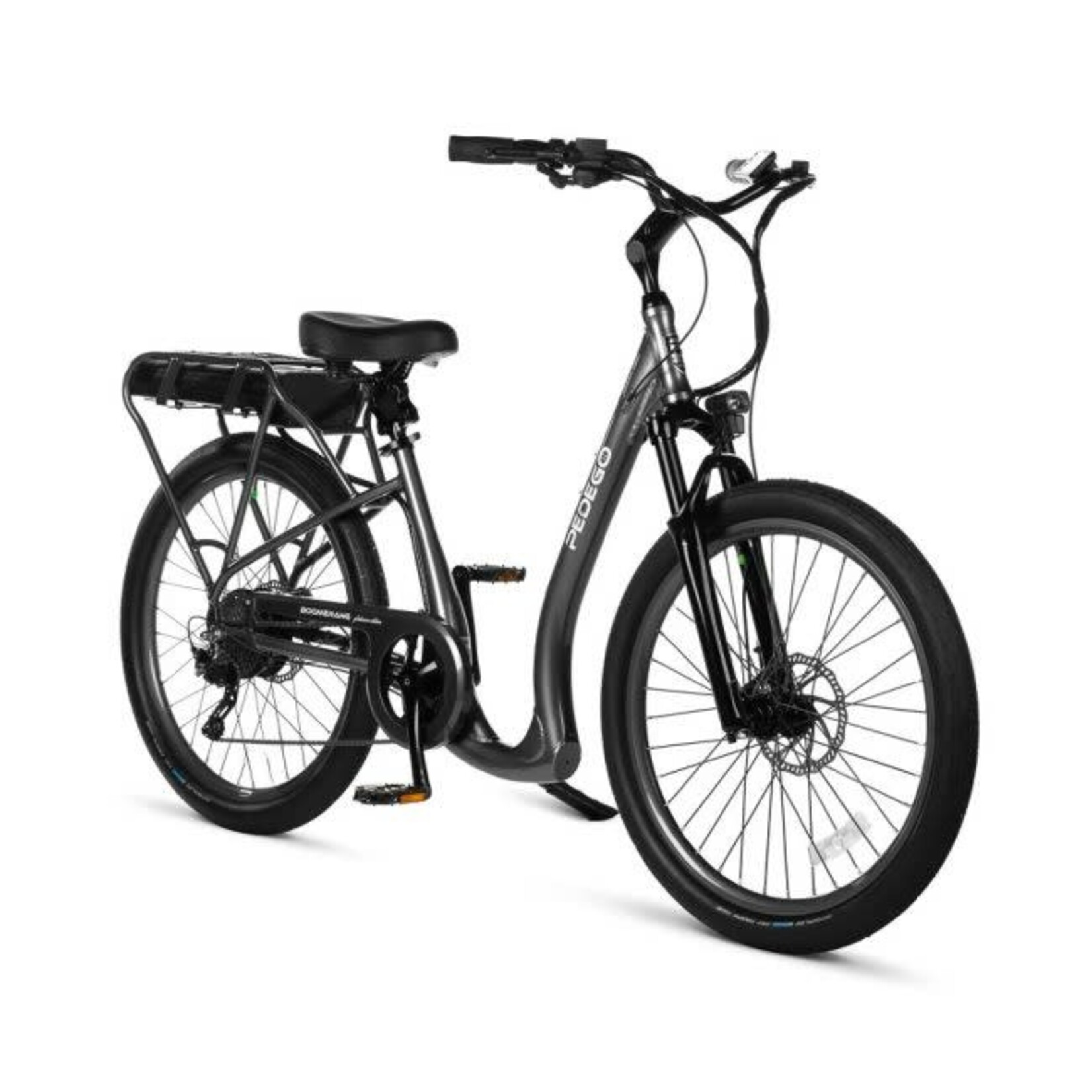 Pedego Electric Bikes 26" Boomerang Platinum V4 - Granite w/ Granite Rims (Bike Only)
