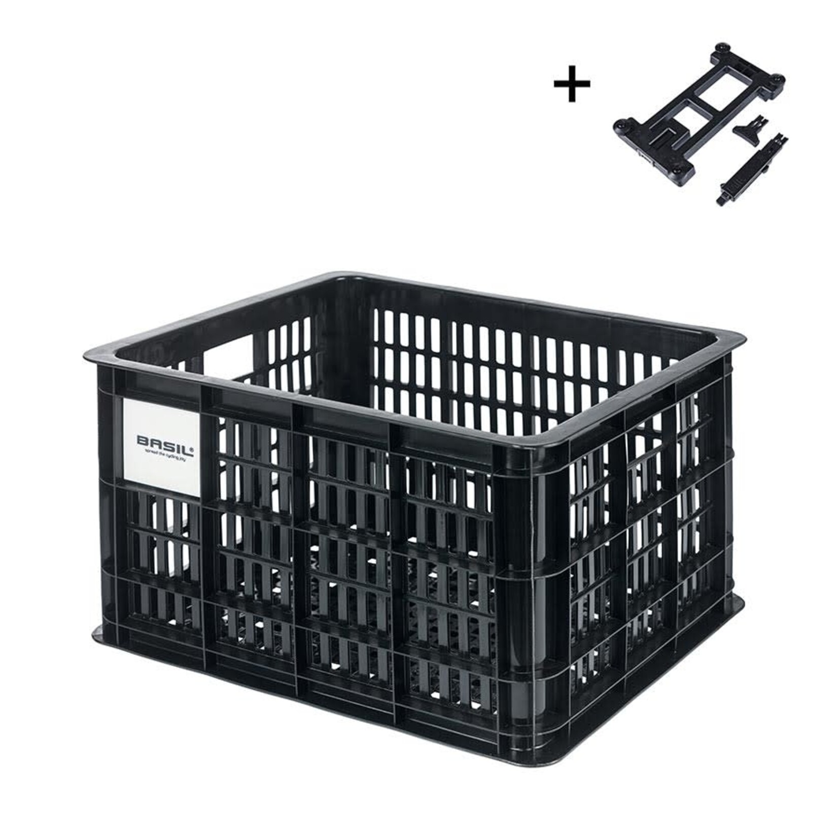 Basil Basil, Bicycle Crate M, Basket, Black