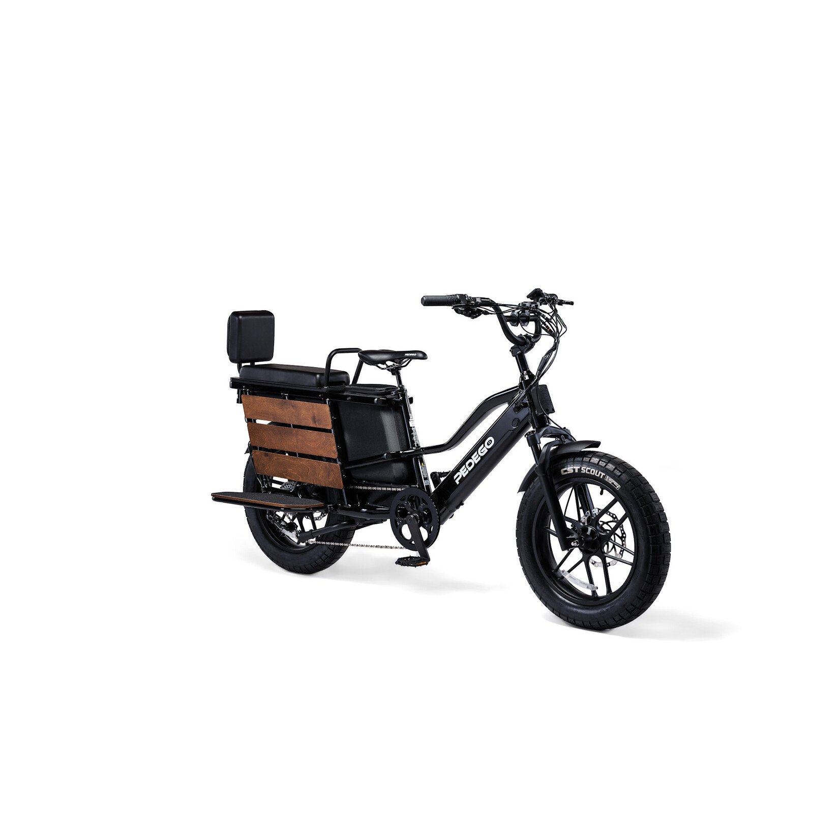 Pedego Electric Bikes 20" Cargo - Black w/ Mag Wheels - 14 AH Battery