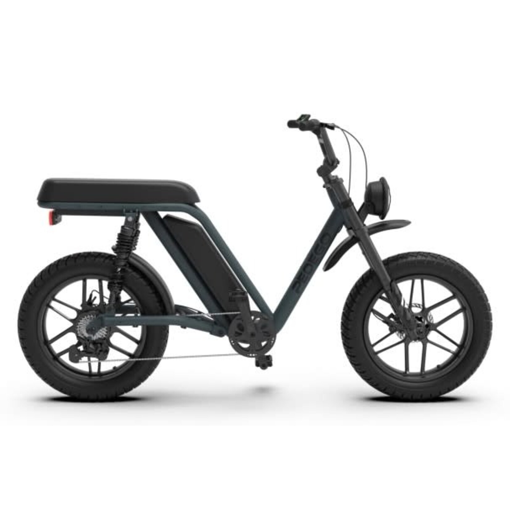 Pedego Electric Bikes 20" Moto - Storm Blue w/ Mag Wheels 20 AH Battery