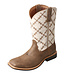 TOP HAND CREAM BARBED WESTERN BOOTS