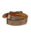 A1301448 ARIAT KIDS LEATHER WEAVE RIBBON INLAY BELT