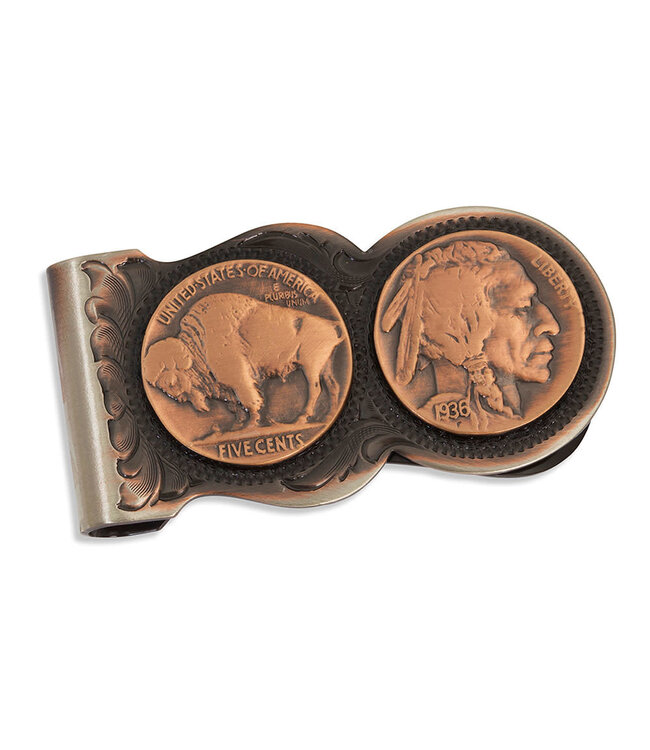 MCL-Buffalo Nickels CBB Money Clip