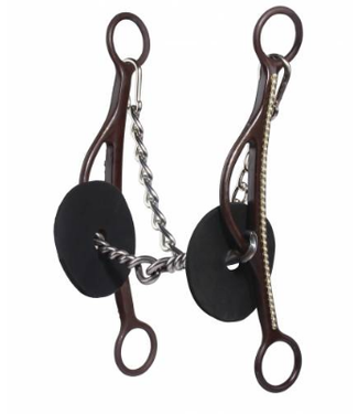 Professional's Choice BPB-141 LONG GAG SERIES TWISTED WIRE SNAFFLE