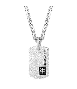WCNC4890- warrior small dogtag Silver