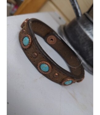 DOUBLE J 3/4"BROWN BOMBER CUFF
