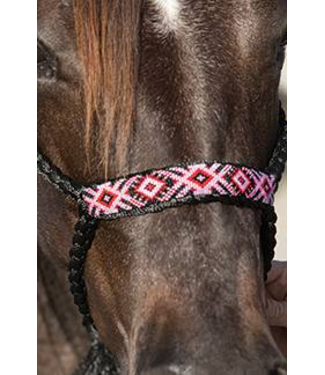 HRCB COWBOY BRAIDED HALTER BLK/PIN 10