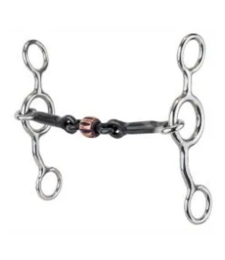 Reinsman 349 REINSMAN JUNIOR COW HORSE SNAFFLE WITH COPPER ROLLER