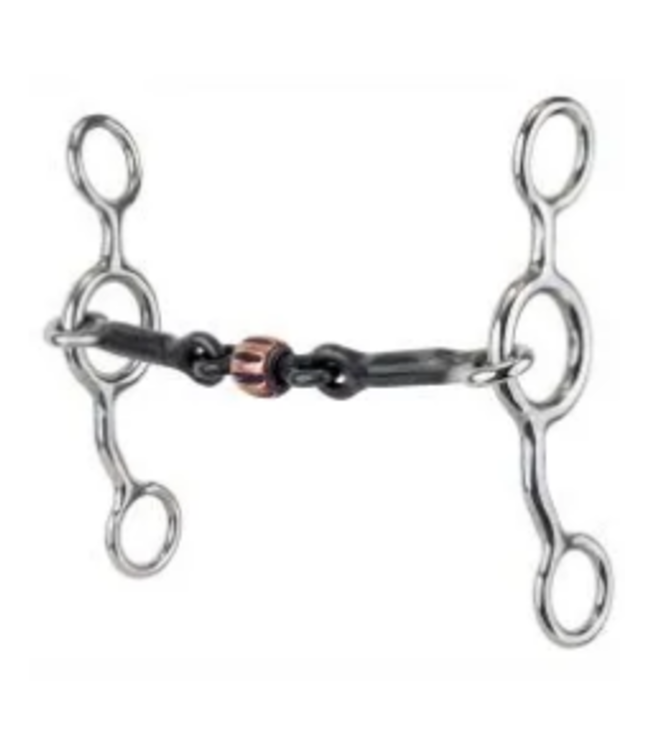 349 REINSMAN JUNIOR COW HORSE SNAFFLE WITH COPPER ROLLER
