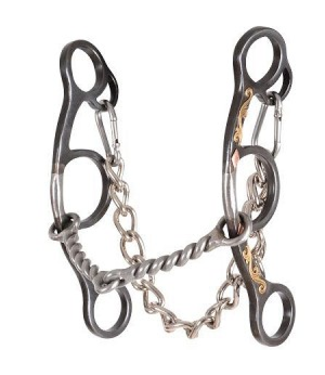 Professional's Choice BBIT2SSG21SS SHERRY CERVI SHORT SHANK TWISTED WIRE SNAFFLE BIT