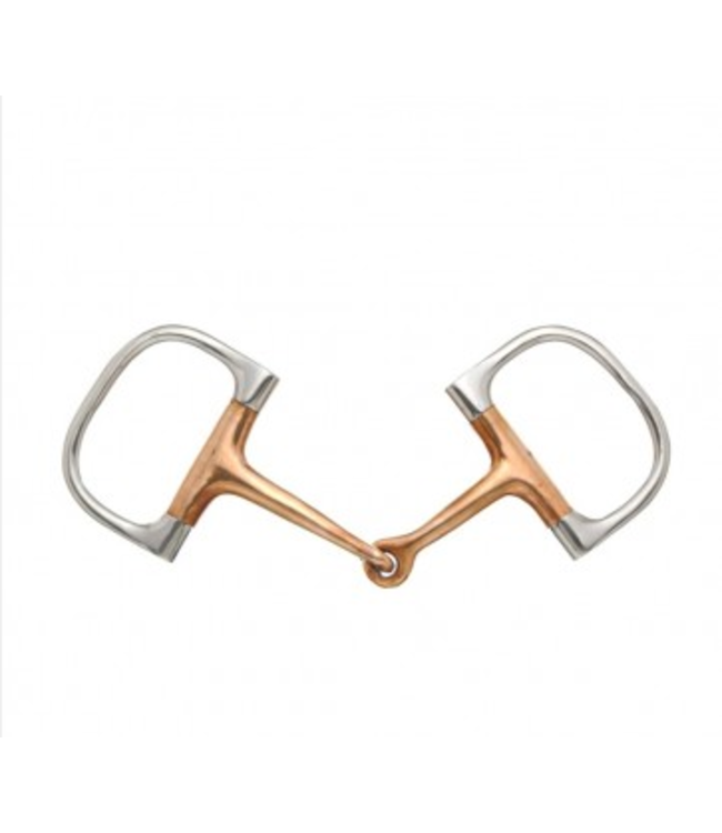 25567 KELLY SILVER STAR COPPER MOUTH BARREL D RING SNAFFLE