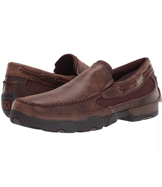Twisted X MDMS009 brown moc slip on