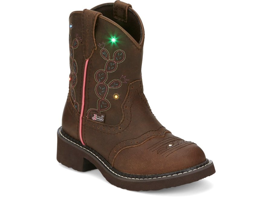 Justin JK9915 Glitzy brown light up 