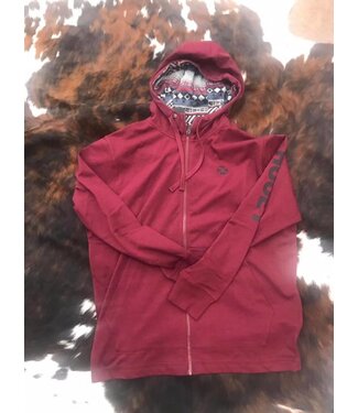 Hooey HH1183MA ZED HEATHER MAROON FULL ZIP