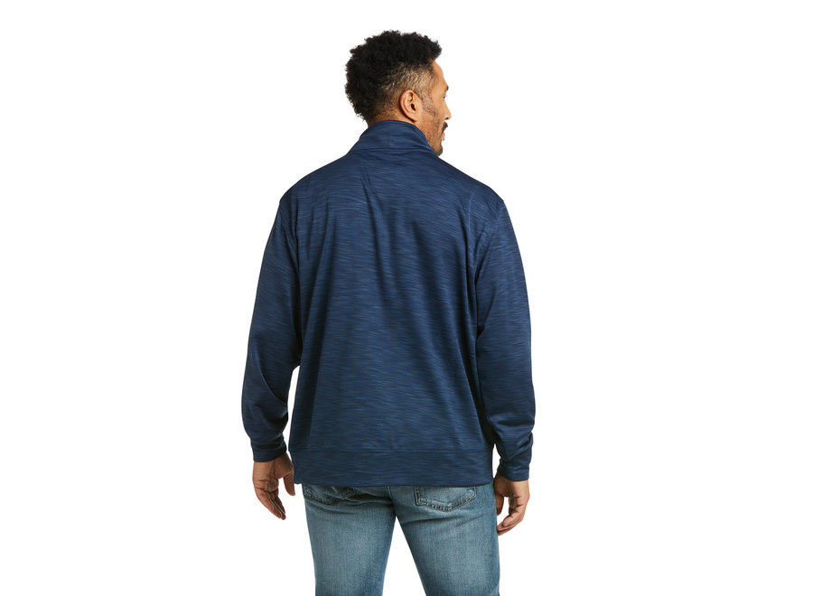 10037541- 1/4 zip indigo sweatshirt