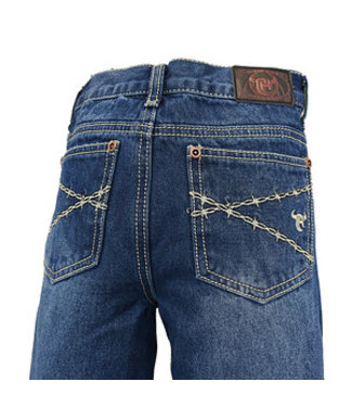 Cowboy Hardware 302016-450-JK BARBWIRE EMB JEAN, MED WASH