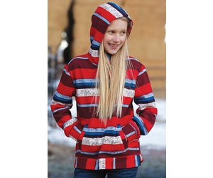 Cruel Girl CWK8630001 MULTI STRIPE SHIRT WITH HOOD