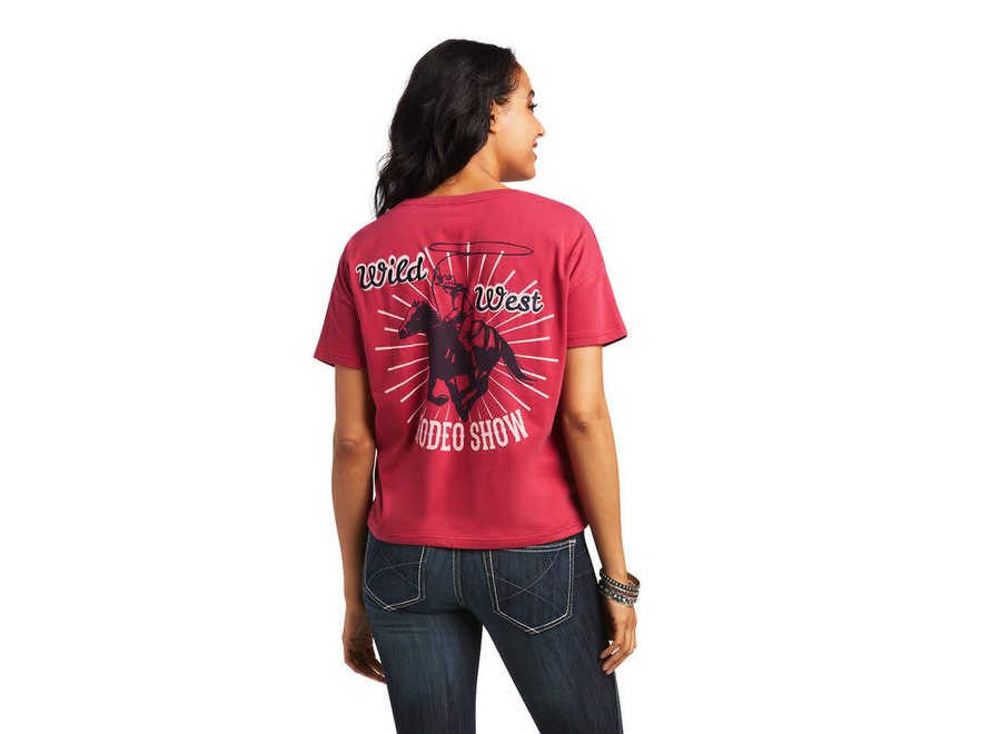 10039830 WMS RODEO SHOW SS TEE RED BUD