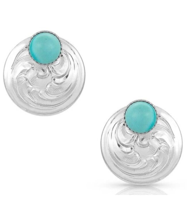 TWO WAY CONCHO TURQUOISE EARRINGS