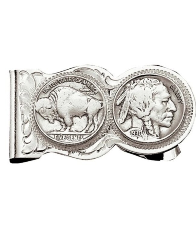 MCL50 MONEY CLIP INDIAN/BUFFALO NICKLE
