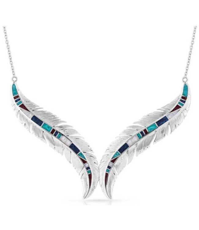 NC5194 BREAKING TRAIL FEATHER NECKLACE