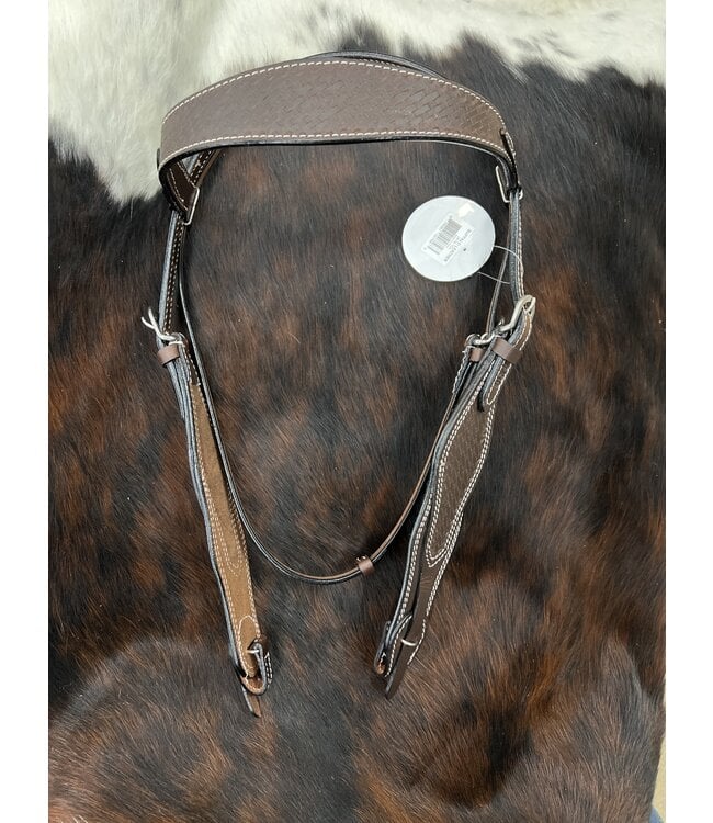 2616 BROWBAND W/BASKET STAMP DARK