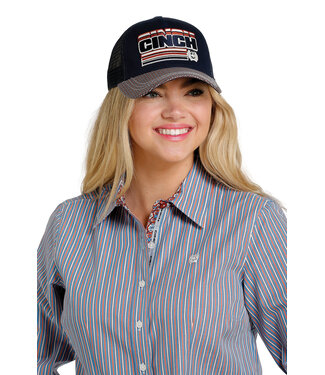 Cinch MHC7874026 TRUCKER CAP NAVY/BROWN