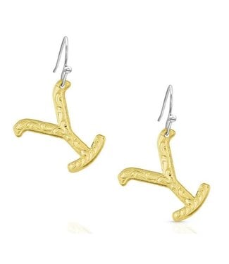 Montana SilverSmiths YELER5153 MONTANA SILVERSMITHS THE Y YELLOWSTONE BRAND EARRINGS