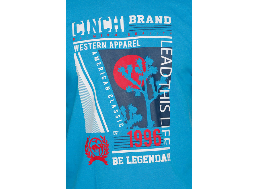MTT1690487 CINCH "LEAD THIS LIFE" TEE TURQUOISE