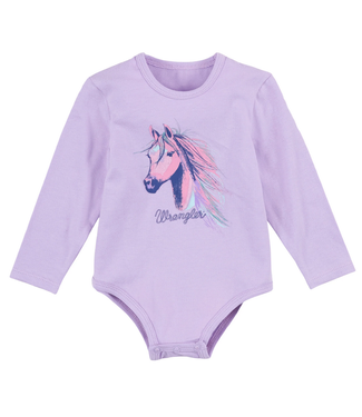 Wrangler 112317703 WRANGLER INFANT LS W/HORSEHEAD PURPLE